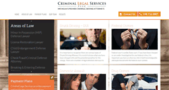 Desktop Screenshot of criminallegalservices.com