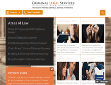 Tablet Screenshot of criminallegalservices.com
